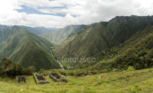 Intipata en el Camino Inca, Inca, Huanuco, Perú, Sudamérica - foto de stock