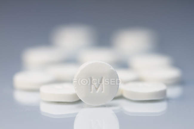 Méthylphénidate 10mg pilules. Utilisé dans le traitement du TDAH et de la narcolepsie — Photo de stock