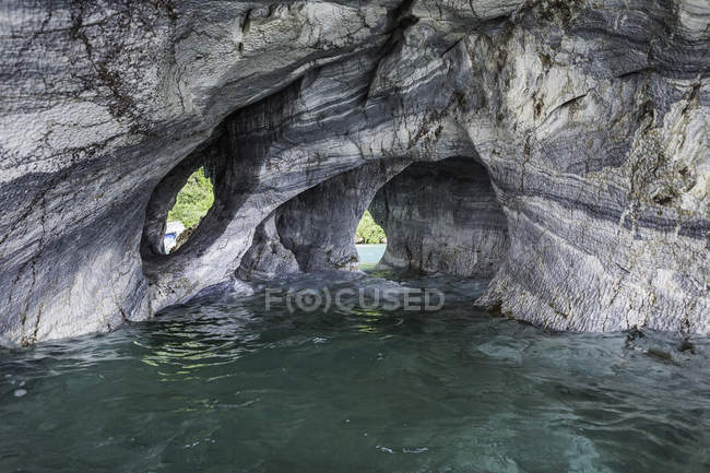 Cuevas de mármol, Puerto Tranquilo, Región de Aysén, Chile, América del Sur - foto de stock