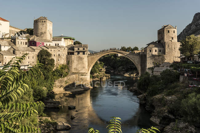 Stari Most, Mostar, Federação da Bósnia e Herzegovina, Bósnia e Herzegovina, Europa — Fotografia de Stock