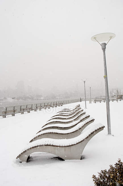 Нью-Йорк зимой, Нью-Йорк, США — стоковое фото