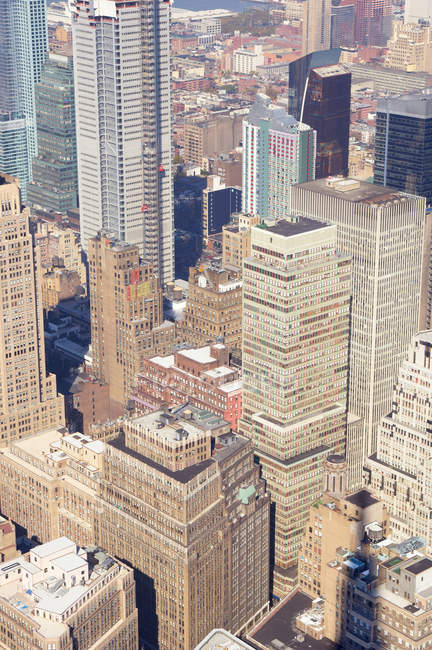 Nova Iorque arranha-céus paisagem urbana de cima — Fotografia de Stock