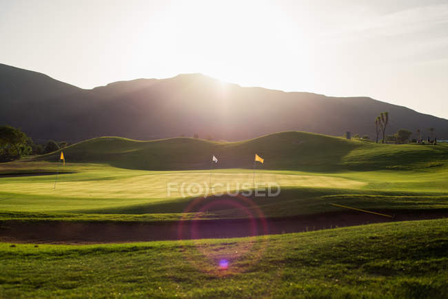 Campo de golfe, Corralejo, Fuerteventura, Ilhas Canárias — Fotografia de Stock