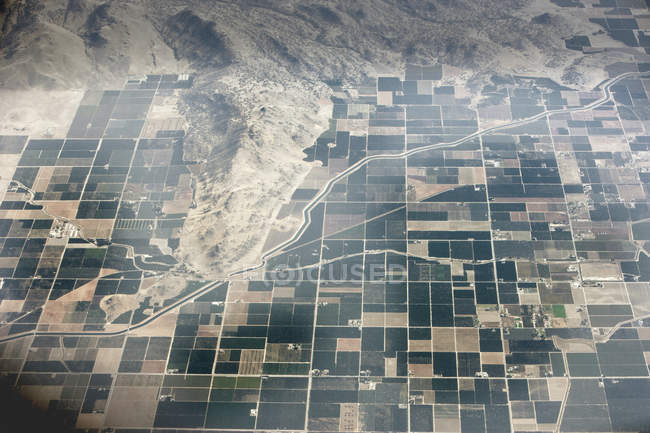 Вид с воздуха на Центральную Долину, Калифорния, США — стоковое фото