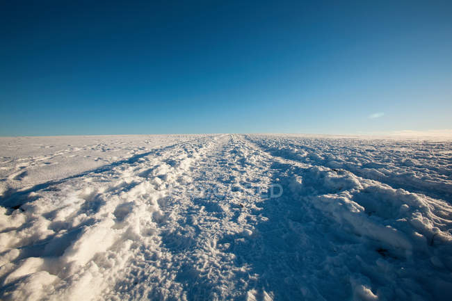 Schneebedeckter Hügel, Warrington, Großbritannien — Stockfoto