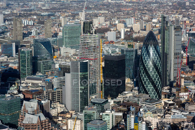 Vista aérea da paisagem urbana de Londres — Fotografia de Stock