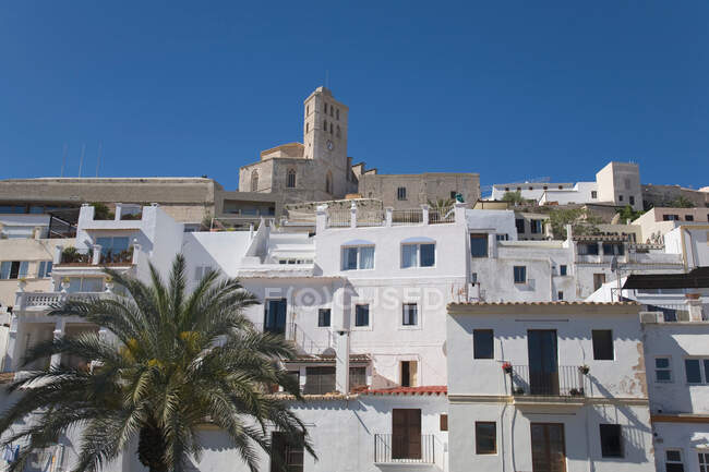 Ibiza edifici sulla collina — Foto stock
