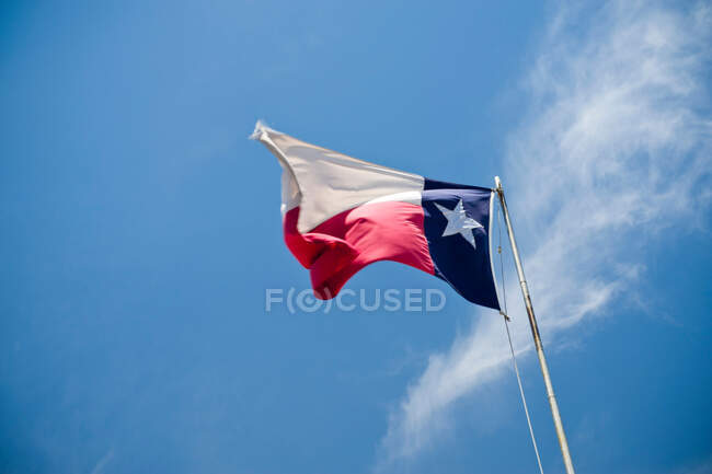 Техасский флаг на шесте — стоковое фото