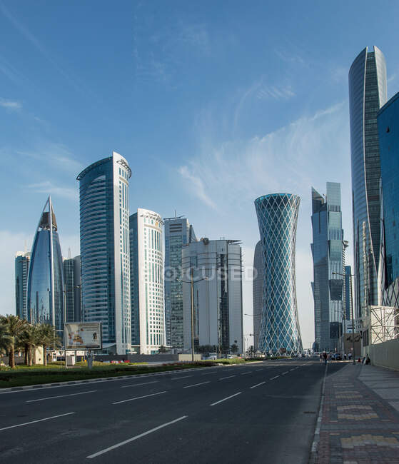Skyscrapers of downtown Doha, Qatar — Stock Photo