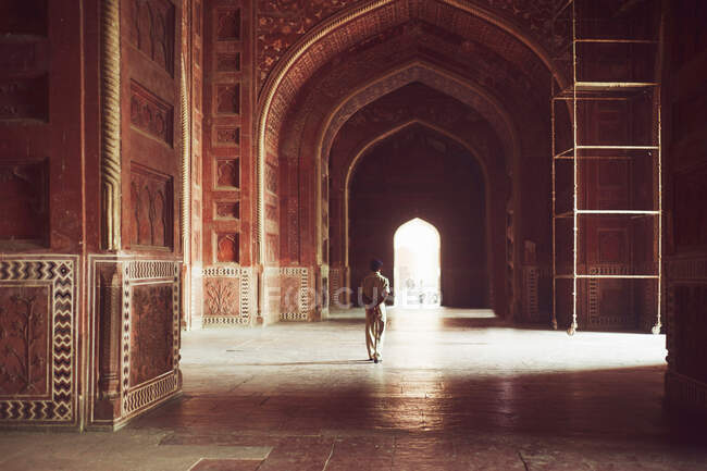 Intérieur de la mosquée Taj Mahal, Agra, Uttar Pradesh, Inde — Photo de stock