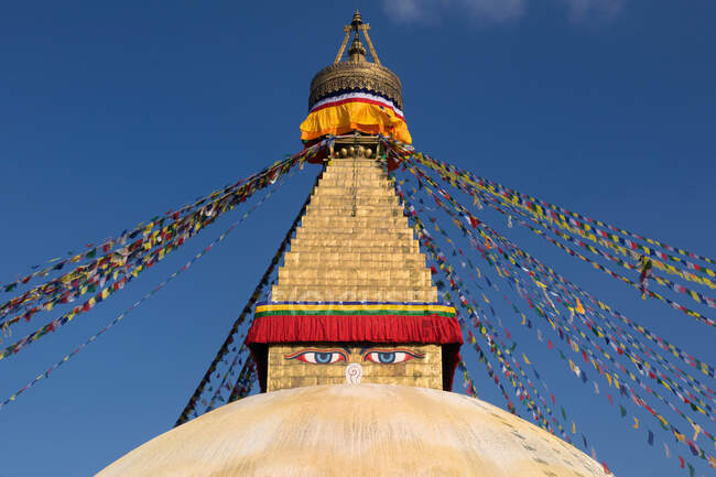 Stupa principal, Boudhanath, Katmandú, Nepal - foto de stock