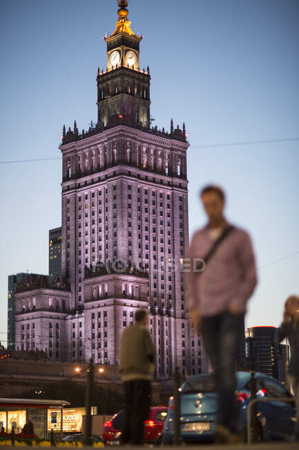 Palace of Culture and Science, Warsaw, Poland — Stock Photo
