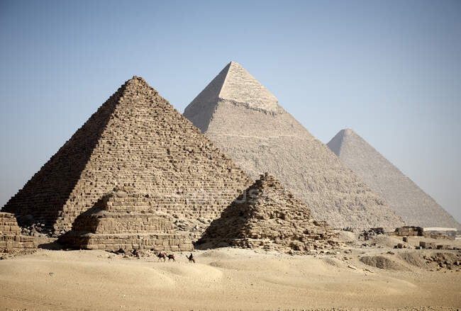 Las pirámides de Guiza, Egipto - foto de stock
