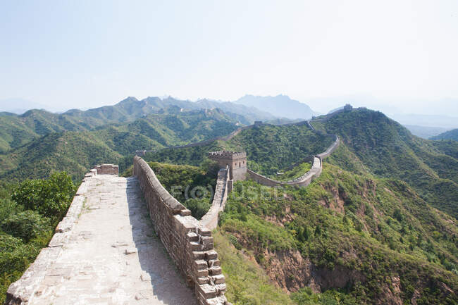 Vista de la Gran Muralla de China, Beijing - foto de stock