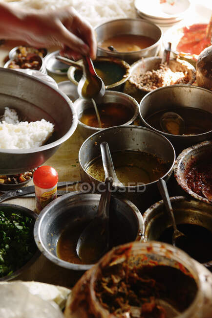 Diferentes especiarias em Burma — Fotografia de Stock