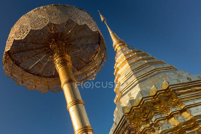 Detail of Wat Phra That Doi Suthep Temple, Chiang Mai, Thailand, Southeast Asia — стокове фото