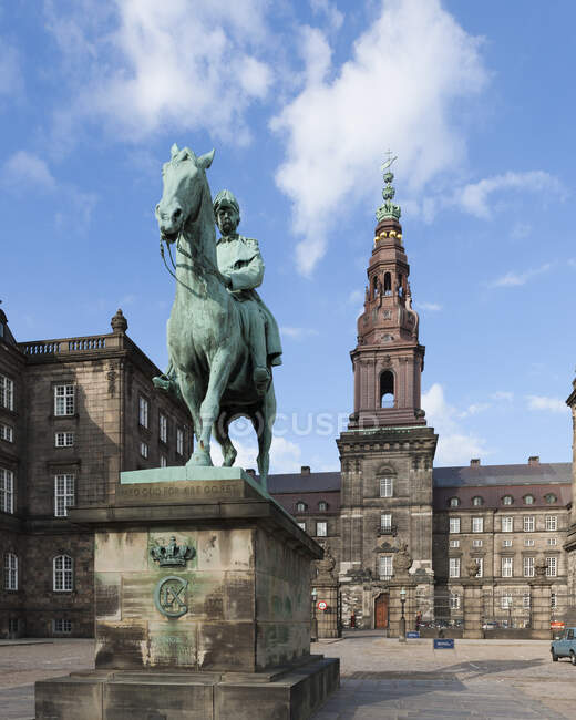 Blick auf Schloss Christiansborg, Kopenhagen, Seeland, Dänemark — Stockfoto