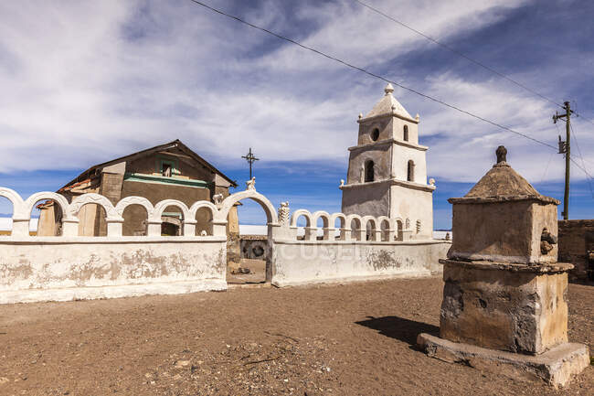 Church at Chantani village, Southern Antiplano, Bolivia, South America — Stock Photo