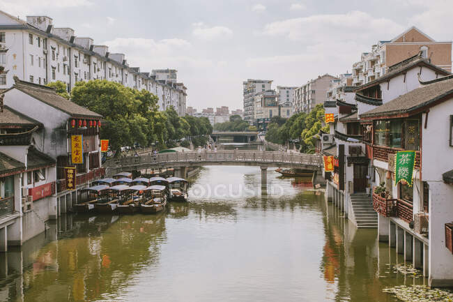 Vieille ville de Qiba dans le district de Minhang, Shanghai, municipalité de Shanghai, Chine — Photo de stock