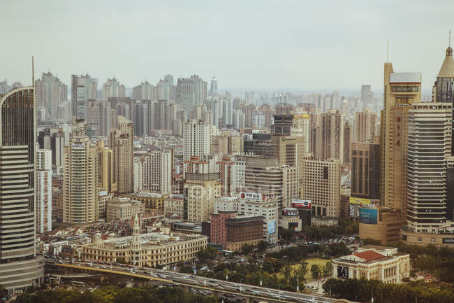 Paisaje urbano, Shanghai, Shanghai Municipio, China - foto de stock