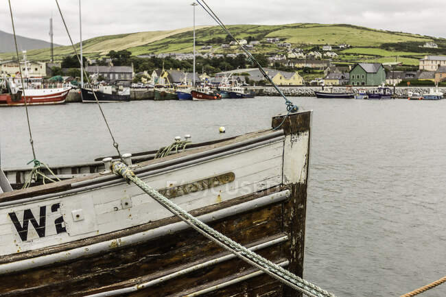 Лодки пришвартованы в гавани Дингл, графство Керри, Ирландия — стоковое фото