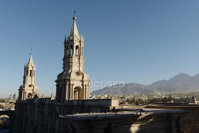 Basilique Cathédrale d'Arequipa, Arequipa, Pérou, Amérique du Sud — Photo de stock