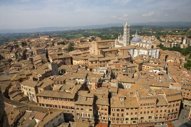 Vista aérea de Siena, Toscana, Italia - foto de stock