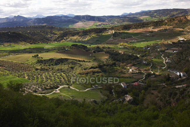 Vista panorámica de Ronda, Málaga, Andalucía, España - foto de stock