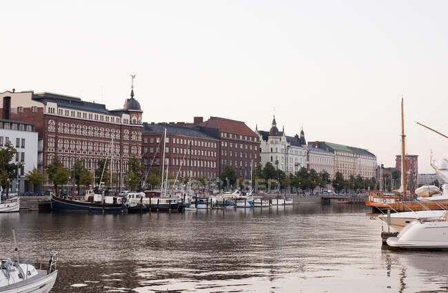 Buildings on waterfront, Helsinki, Finland — Stock Photo