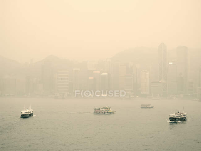 Esmog en Hong Kong, China - foto de stock