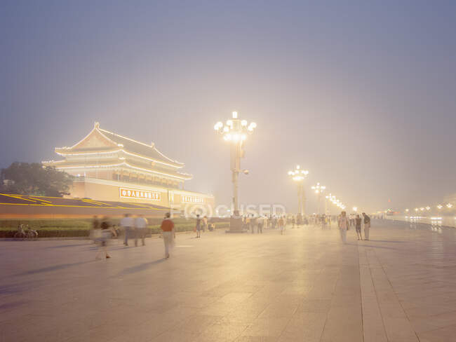 Porte de la Paix Céleste, entrée de la Cité Interdite, Place Tiananmen, Pékin, Chine — Photo de stock