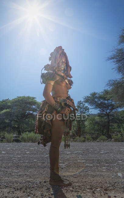 Портрет женщины из Химбы, Намибия, Африка — стоковое фото