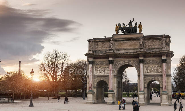 ARC de triomphe du каруселі, Париж, Франція — стокове фото