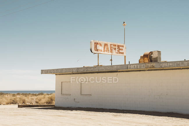 Verlassenes Café, Salton Sea, Kalifornien, USA — Stockfoto