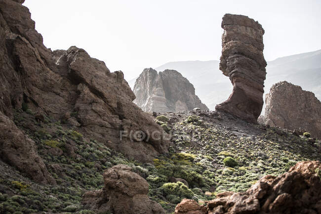 Cinchado paesaggio roccioso, Parco nazionale del Teide, Tenerife, Isole Canarie — Foto stock