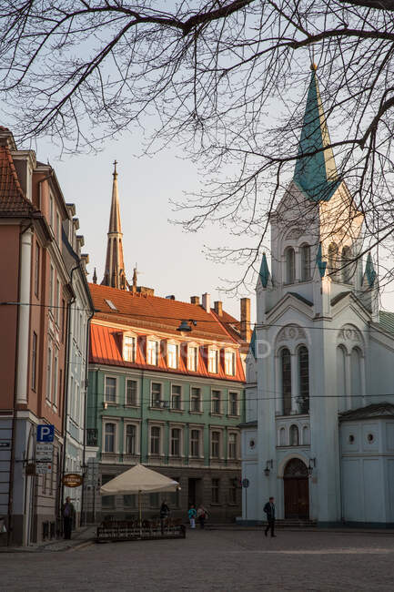 Edificios religiosos e históricos, Riga, Letonia - foto de stock