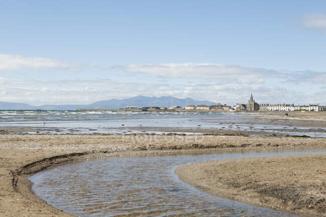 Belle vue sur Saltcoats Beach, Écosse — Photo de stock
