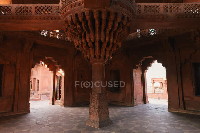 Colonna e archi Diwan-i-Khas, Fatehpur Sikri, Uttar Pradesh, India — Foto stock