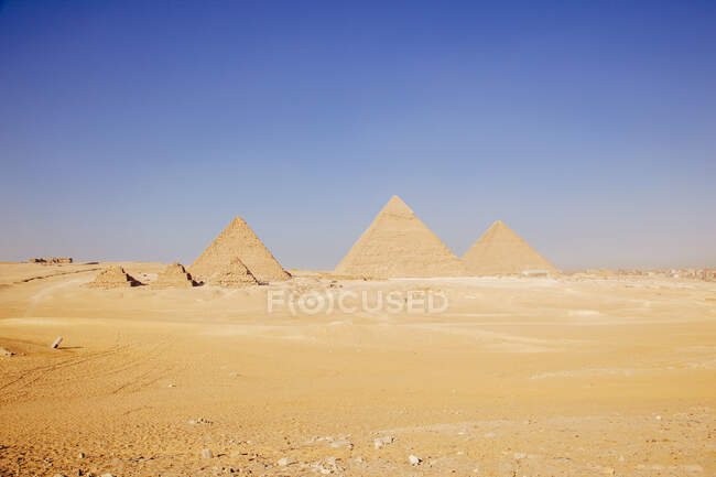 Pirámides de la Necrópolis de Giza, Giza, Egipto - foto de stock