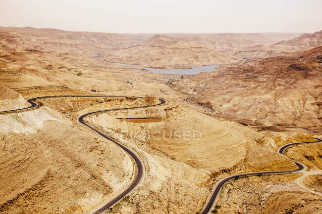Королевское шоссе на пути к Озилу, Иордания — стоковое фото
