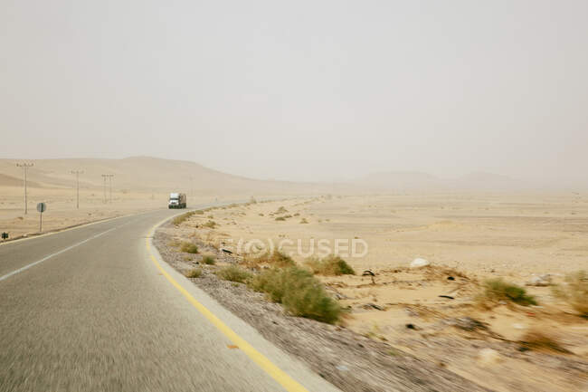 The Dead Sea highway, Jordan — Stock Photo