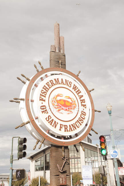 Firma per Fishermans Wharf, San Francisco, California, USA — Foto stock