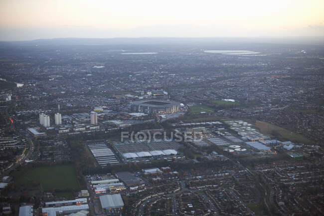 Вид з літака на стадіон Twickenham, Лондон, Велика Британія — стокове фото