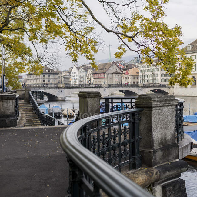 Canal in Zurich, Switzerland — Stock Photo