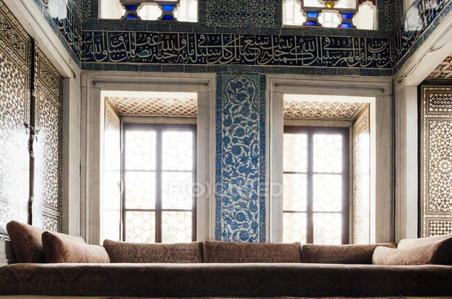 Interno del chiosco di Baghdad, Palazzo Topkapi, Sultanahmet, Istanbul — Foto stock