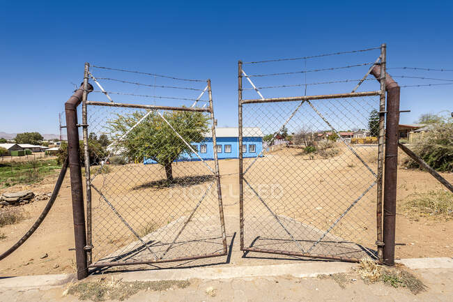Broken gates, Katutura, Namibia, — Stock Photo