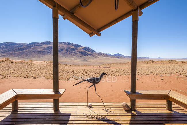 Vista dal lussuoso campeggio nella Riserva Naturale Namibrand, Namibia — Foto stock