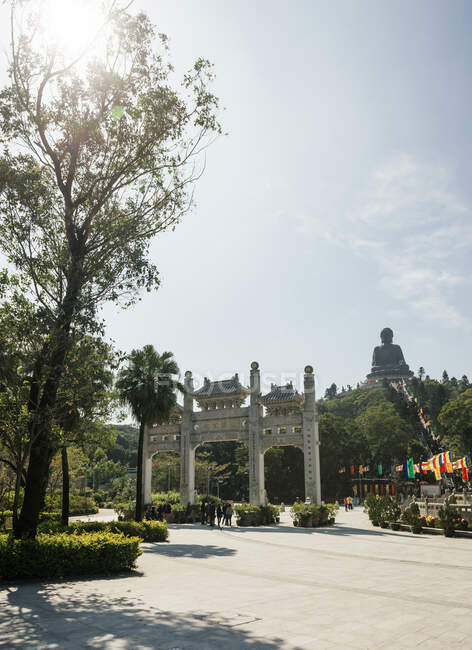 Monasterio de Po Lin, isla de Lantau, Hong Kong, China - foto de stock