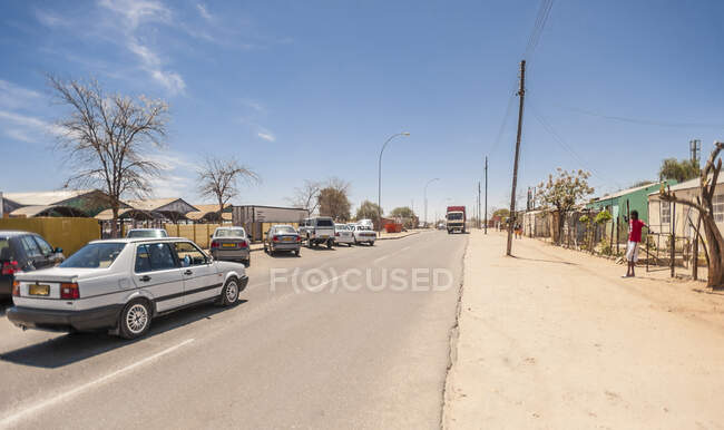 Blick auf Straßen- und Gemeindemarkt, Windhoek, Namibia, Namibia — Stockfoto