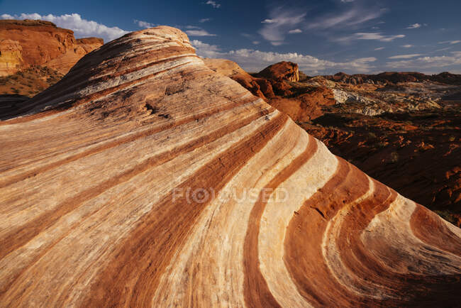 The Fire Wave,Valley of Fire State Park, Nevada, USA — стокове фото